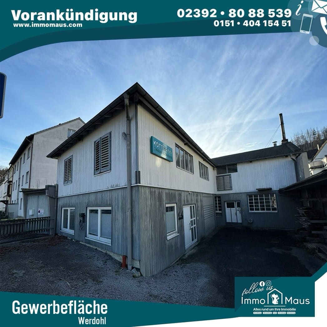 🔔 Vorankündigung für Handwerker & Gewerbetreibende! 🔧🏢
Sichern Sie sich eine vielseitige Gewerbefläche in Werdohl – perfekt für Büro, Lager oder Produktion!
Insgesamt ca. 500 m² bieten Ihnen viele Nutzungsmöglichkeiten.
🏗️ Baujahr 1952, erweitert bis 1995
🚗 Garage + 3 Stellplätze
🌿 Holzheizung (Hackschnitzel) aus 2018
⚡ Wallbox vorhanden
📆 Einzug ab 01.02.2026 möglich
Haben Sie Interesse und möchten vorab mehr erfahren?
📩 Melden Sie sich gerne bei uns!
Ihr Immo Maus Team 🐭🏡
#Gewerbeimmobilie #Werdohl #Handwerkerobjekt #Gewerbefläche #Immobilienangebot #ImmoMaus #Lagerfläche #Produktionsfläche #Bürofläche #ImmobilienNRW #Gewerbeverkauf #vorankündigung