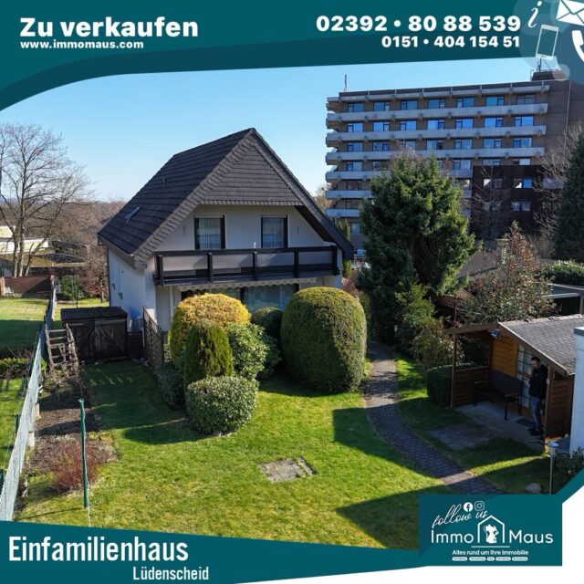 🏡 Einfamilienhaus in Lüdenscheid-Hellersen zu verkaufen !

Dieses gepflegte Einfamilienhaus bietet Ihnen auf ca. 148 m² Wohnfläche und 597 m² Grundstück alles, was das Herz begehrt. ❤️

🛏️ 5 Schlafzimmer
🛁 3 Badezimmer + Gäste-WC
🔥 Kamin (neu 2023)
🌿 Terrasse & Balkon
🚗 2 Garagen
🏠 zusätzlicher Gästebereich im Keller mit eigenem Eingang

Perfekt für Familien, Mehrgenerationen oder alle, die einfach mehr Platz lieben.

Die Lage überzeugt mit einer idealen Kombination aus Ruhe 🌳 und guter Anbindung – hier wohnen Sie familienfreundlich und dennoch stadtnah.

💰 Kaufpreis: 299.000 €

⚡ Wichtig:
Heute ist Besichtigungstag – und wir haben bereits einen echten Termin-Marathon mit über 10 Anfragen!

👉 Wenn Sie Interesse haben, melden Sie sich schnell, solange die Immobilie noch verfügbar ist.

Immo Maus – wir bringen Sie nach Hause. 🐭🏡

#immobilien #hauskaufen #einfamilienhaus #lüdenscheid #immobilienmakler immomaus familienhaus traumhaus hausliebe immobilienangebot verkauf besichtigung sauerland wohnen eigenheim