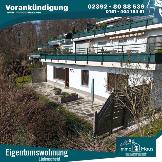 🏡 Vorankündigung – Ihr neues Zuhause in Lüdenscheid / Oeneking! ☀️
Freuen Sie sich auf eine großzügige Eigentumswohnung mit viel Potenzial und einer herrlichen Sonnenterrasse zum Entspannen.
✨ Eckdaten:
📐 ca. 130 m² Wohnfläche
🛏 4,5 Zimmer / 3 Schlafzimmer
☀️ ca. 18 m² Terrasse
🚗 Garage inklusive
🔧 Renovierungsbedürftig – gestalten Sie Ihr Zuhause nach Ihren Wünschen!
👉 Sichern Sie sich jetzt vorab Informationen oder einen Besichtigungstermin!
Ihr Immo Maus Team 🐭🏡
#immobilien #lüdenscheid #wohnungkaufen #immomaus #eigentumswohnung
