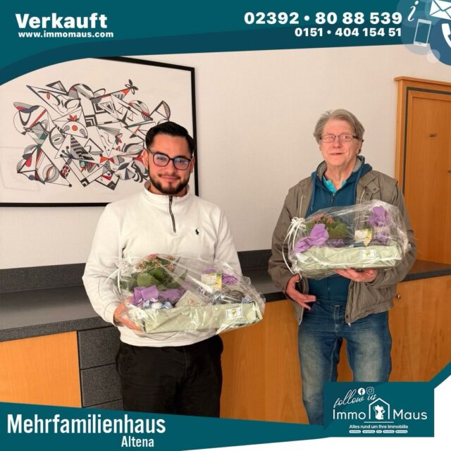 🏡✨ Erfolgreich verkauft in Altena! ✨🏡

Auch dieses Mehrfamilienhaus in Altena hat einen neuen Käufer gefunden. 🤝

Der Verkauf war nicht ganz einfach – aber Aufgeben kam für uns nicht in Frage. 💪
Am Ende konnten wir für alle Beteiligten eine Lösung finden, mit der alle Seiten zufrieden sind.

👉 Genau dafür stehen wir: dranbleiben, Lösungen finden und alles geben!

Sie möchten ebenfalls ein Mehrfamilienhaus verkaufen?
Profitieren Sie von unserem starken Netzwerk an Kapitalanlegern. 📈

👉 Melden Sie sich gerne bei uns!

Ihr Immo Maus Team 🐭

#mehrfamilienhaus #immobilienverkauf #altena #immobilienmakler #immomaus