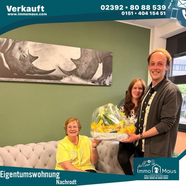 🏡 Verkauft! Eigentumswohnung in Nachrodt erfolgreich vermittelt!
Auch hier konnten wir wieder eine Familie glücklich machen: Durch den Kauf der Wohnung ist ein Zweifamilienhaus nun wieder komplett in Familienhand und die Familie kann künftig unter einem Dach vereint zusammenleben. ❤️
Besonders freut uns, dass der Verkäufer seinen Wunschpreis erzielen konnte und beide Seiten mit dem Ergebnis überglücklich sind. Genau solche erfolgreichen Abschlüsse machen unsere Arbeit so besonders.
Wir bedanken uns herzlich für das entgegengebrachte Vertrauen und freuen uns, erneut eine Immobilie erfolgreich vermittelt zu haben! 🔑
Sie möchten ebenfalls Ihre Immobilie verkaufen oder sind auf der Suche nach Ihrem neuen Zuhause? Sprechen Sie uns gerne an. 🏠
#Nachrodt #Immobilienmakler #Eigentumswohnung #Verkauft