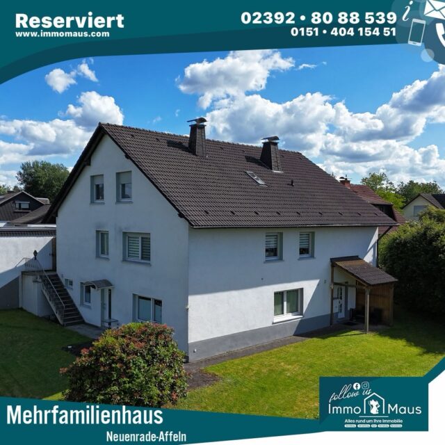 🏡 Schon wieder schnell reserviert! 🎉

Auch dieses Mehrfamilienhaus in Neuenrade-Affeln wurde in kürzester Zeit reserviert. ✅

🤝 Käufer und Verkäufer haben sich geeinigt.
✍️ Der Notar ist bereits beauftragt.
📄 Der Kaufvertragsentwurf wird kurzfristig erstellt und beim Notartermin unterschrieben.
🏦 Die Finanzierung steht ebenfalls.

Wir bedanken uns für das Vertrauen beider Parteien und freuen uns, den Verkaufsprozess bis zum erfolgreichen Abschluss begleiten zu dürfen. 🙌

Ihr Immo Maus Team 🐭🏠

#ImmoMaus #Neuenrade #Affeln #Mehrfamilienhaus