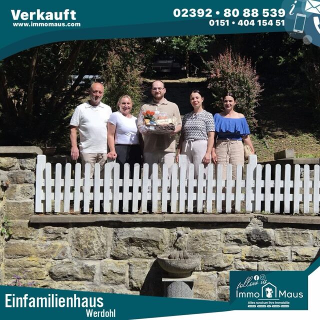 🎉🏡 VERKAUFT – noch vor der offiziellen Vermarktung! 🔑🚀

Auch dieses Einfamilienhaus in Werdohl-Königsburg wurde bereits durch unsere Vorankündigung in den sozialen Medien verkauft. 📲✨

🔥 15 Anfragen innerhalb kürzester Zeit – und am Ende konnten wir einen glücklichen Käufer und zufriedene Verkäufer zusammenbringen. 🤝😊

👉 Sie müssen schnell sein! Unsere Immobilien finden häufig bereits vor der offiziellen Veröffentlichung einen neuen Eigentümer.

Für die Verkäufer hätte der Verkauf kaum besser laufen können: 💰 Durch unsere Vermarktung, unser Netzwerk und die hohe Reichweite konnten wir einen deutlich höheren Kaufpreis erzielen, als ursprünglich erwartet. 📈👏

Ein guter Makler nimmt Ihnen nicht nur jede Menge Arbeit ab – von der Vermarktung bis zur Vertragsabwicklung – sondern kann sich auch finanziell für Sie auszahlen. So mussten sich unsere Verkäufer um nahezu nichts kümmern und hatten am Ende mehr Geld in der Tasche. 🏠💙

📞 Möchten Sie Ihre Immobilie ebenfalls erfolgreich, stressfrei und zum bestmöglichen Preis verkaufen? Dann sprechen Sie uns gerne an!

💙 Ihr Immo Maus Team 🐭🏡

#Verkauft #Werdohl #Königsburg #Einfamilienhaus #immomaus