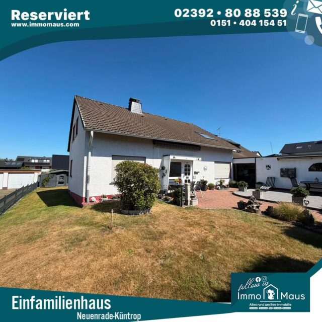 🚨 RESERVIERT – OHNE IMMOBILIENPORTAL! 🚨

Und wieder hat es zack gemacht! 🏡🔑

Durch unsere Social-Media-Vorankündigung haben wir bereits vor der Veröffentlichung auf den großen Immobilienportalen den passenden Käufer gefunden.

➡️ Objekt reserviert.
➡️ Ohne Portalveröffentlichung.
➡️ Käufer über Social Media gefunden.

Wie schon gesagt: Unsere Immobilien landen teilweise gar nicht mehr in den klassischen Immobilienportalen. 👀

Wer eine unserer Immobilien kaufen möchte, muss deshalb schnell sein und uns auf Social Media folgen. 📲

Denn manchmal heißt es nicht: „Ich schaue später mal …“
Sondern: „Zu spät – bereits reserviert!“ 😎

📩 Sie möchten Ihre Immobilie erfolgreich verkaufen und dabei neue Wege gehen?
Sprechen Sie uns an!

Ihr Immo Maus Team 🐭🏠
Ihr Social-Media-Makler-Experte

#ImmoMaus #Immobilienmakler #Immobilien #Reserviert