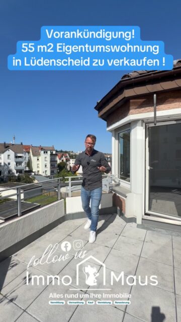 🏡 VORANKÜNDIGUNG – Eigentumswohnung in Lüdenscheid
Demnächst im Verkauf! 🐭🔑
In der Wehberger Straße 23 in Lüdenscheid erwartet Sie eine attraktive Eigentumswohnung im Dachgeschoss mit ca. 55 m² Wohnfläche.
Ob als Kapitalanlage oder zur Eigennutzung – diese Wohnung bietet interessante Möglichkeiten.
✨ Die Highlights auf einen Blick:
🏠 ca. 55 m² Wohnfläche
🔝 Dachgeschosswohnung
☀️ Balkon
🚗 Garage optional möglich
💰 interessant für Kapitalanleger
🔑 ebenso geeignet für Eigennutzer
📍 Lage in Lüdenscheid
Sie möchten die Informationen erhalten, bevor die Wohnung offiziell in die Vermarktung geht?
🐭 Kommentieren Sie einfach „IMMOMAUS“ unter diesem Beitrag und wir schicken Ihnen die weiteren Informationen vorab zu!
Ihr
Immo-Maus-Team 🐭🏡