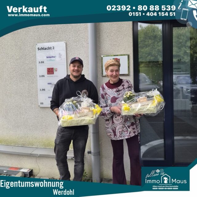 🎉🐭 VERKAUFT – Eigentumswohnung in Werdohl-Pungelscheid! 🏡🔑

Und wieder ging es richtig schnell! 🚀

Bereits wenige Stunden nach der Unterzeichnung des Maklervertrages stand fest, wer die Eigentumswohnung kaufen wird. 🤝

Das ist Netzwerk. Das ist Immo-Maus. 🐭💪

Vom unterschriebenen Maklervertrag bis zum Notartermin – inklusive Finanzierungsbestätigung – vergingen gerade einmal 41 Tage! ⏱️🔥

WOW – wieder einmal eine richtig schnelle Vermarktung!

Ein großes Dankeschön an Alice Schmidt für Ihre professionelle und zuverlässige Arbeit. 👏🐭

Wir wünschen den neuen Eigentümern alles Gute und viel Freude mit ihrer Immobilie! 🍀🏡

Sie möchten Ihre Immobilie ebenfalls verkaufen und wünschen sich eine engagierte, schnelle und professionelle Vermarktung?

📩 Dann sprechen Sie uns an. Ihr Immo-Maus-Team gibt Vollgas! 🐭🚀

#ImmoMaus #Verkauft #Werdohl #pungelscheid
