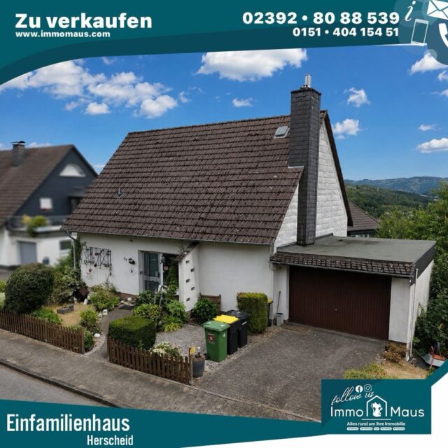 🏡 ZU VERKAUFEN IN HERSCHEID – EINFAMILIENHAUS MIT EINLIEGERWOHNUNG 🔑
PROVISIONSFREI für Käufer!
Wohnen, wohlfühlen und das eigene Zuhause nach persönlichen Vorstellungen gestalten! Dieses Einfamilienhaus mit separater Einliegerwohnung bietet viel Platz und zahlreiche Möglichkeiten – ideal für Familien, Mehrgenerationenwohnen oder die Kombination aus Eigennutzung und Vermietung.
Auf ca. 189 m² Wohnfläche und einem ca. 520 m² großen Grundstück erwarten Sie insgesamt 6 Zimmer, darunter 3 Schlafzimmer und 2 Badezimmer.
Die Hauptwohnung mit ca. 132 m² steht aktuell leer und kann nach der Renovierung ganz nach den eigenen Wünschen gestaltet werden. Die separate Einliegerwohnung mit ca. 57 m² ist derzeit vermietet und bietet zusätzliche monatliche Einnahmen.
✨ Highlights:
🏠 Einfamilienhaus mit Einliegerwohnung
📐 ca. 189 m² Wohnfläche
🌳 ca. 520 m² Grundstück
🛋️ 6 Zimmer
🛏️ 3 Schlafzimmer
🛁 2 Badezimmer + separates WC
🌅 2 Balkone & Terrasse
🚗 Garage + Stellplatz
🔥 Öl-Zentralheizung
🔨 Renovierungsbedürftig – viel Gestaltungspotenzial
✅ Kein Erbpachtgrundstück
✅ Kein Fertighaus
🔥 PROVISIONSFREI FÜR KÄUFER!
Sie möchten mehr erfahren oder die Immobilie persönlich besichtigen? Wir freuen uns auf Ihre Anfrage! 🐭🏠
ImmoMaus UG (haftungsbeschränkt)
☎️ 02392 / 8088539
📧 info@immomaus.com
🌐 immomaus.com
#ImmoMaus #Herscheid #HausZuVerkaufen #einfamilienhaus