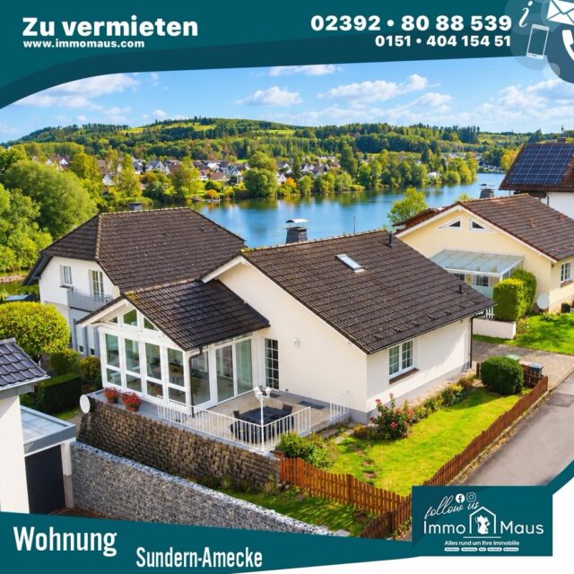 🏡 WOHNUNG ZU VERMIETEN | SUNDERN-AMECKE AM SORPESEE 🌊
Wohnen, wo andere Urlaub machen!
Sie suchen ein gemütliches Zuhause in unmittelbarer Nähe zum Sorpesee? Dann könnte diese renovierte und teilmöblierte Wohnung in Sundern-Amecke genau das Richtige für Sie sein.
📍 Im Kaltenborn 13, 59846 Sundern-Amecke
🏠 ca. 75 m² Wohnfläche
➡️ Mietkostenaufstellung auf Anfrage
Die Wohnung befindet sich nur etwa eine Gehminute vom Vorbecken des Sorpesees entfernt und bietet mit Terrasse und kleinem Garten ein schönes Zuhause in naturnaher Lage.
✨ Ausstattung & Highlights:
• möblierte Vermietung
• Schlafzimmer mit Boxspringbett (1,80 × 2,00 m)
• Wohnzimmer
• separate Küche mit Ceranfeld, Backofen, Kühlschrank mit Eisfach & Spülmaschine
• großzügiges Badezimmer mit ebenerdiger Dusche
• Ankleidezimmer
• Haushaltsraum mit Waschmaschine & Trockner
• WLAN & Sat-TV
• elektrische Rollläden
• Terrasse mit Gartentisch, 4 Stühlen & Grill
• kleiner Garten 🌿
🌳 Lage & Umgebung:
Die Promenade am Vorbecken des Sorpesees, der Airlebnisweg, eine Bushaltestelle und eine Bäckerei sind in wenigen Gehminuten erreichbar. Direkt angrenzende Wälder bieten ideale Möglichkeiten zum Wandern und Radfahren.
Im Sommer bietet der Sorpesee zahlreiche Freizeitmöglichkeiten wie Baden, Tretbootfahren, Tauchen, Angeln und Minigolf. Im Winter erreichen Sie das Wintersportgebiet Sundern-Wildewiese bequem mit dem Auto.
🐾 Haustiere nach Absprache möglich.
📩 Sie haben Interesse?
Dann senden Sie uns gerne eine Nachricht mit einer kurzen Vorstellung Ihrer Person bzw. der einziehenden Personen.
Wir freuen uns auf Ihre Anfrage!
🐭 Ihr Immo Maus Team
#ImmoMaus #WohnungZuVermieten #Sundern