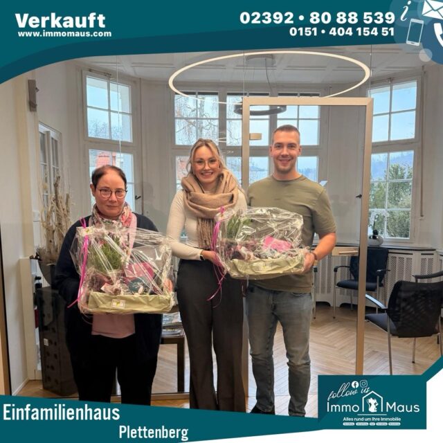 🏡✨ Erfolgreich verkauft in Plettenberg! ✨🏡
Dieses Einfamilienhaus in Plettenberg hat seine neuen Eigentümer gefunden – und wir freuen uns sehr über den erfolgreichen Verkauf! 🎉
Auch renovierungsbedürftige Immobilien finden mit der richtigen Strategie den passenden Käufer.
Ganz gleich, ob hochwertige Immobilie oder Sanierungsobjekt – wir unterstützen Sie zuverlässig beim Verkauf Ihrer Immobilie und stehen Ihnen jederzeit mit Rat und Tat zur Seite. 🤝
📩 Sprechen Sie uns gerne an – wir begleiten Sie kompetent durch den gesamten Verkaufsprozess.
#Immobilien #Hausverkauf #Plettenberg #ImmoMaus #ErfolgreichVerkauft