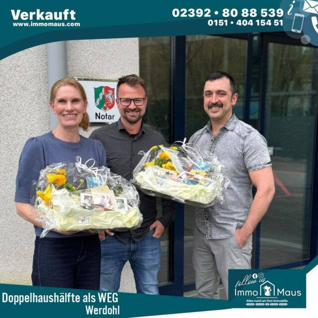 🏡✨ Verkauft! ✨🏡
Doppelhaushälfte in Form einer WEG in Werdohl erfolgreich verkauft! 🎉
Das Besondere: Dieses Objekt war noch gar nicht in den Portalen online, sondern wurde bereits vor dem offiziellen Vermarktungsstart durch ein Social-Media-Posting vermittelt. 🚀📱
👉 Auch hier sehen Sie wieder, wie schnell es gehen kann!
Wenn Sie ein interessantes Objekt entdecken, zögern Sie nicht zu lange – oft entscheidet Schnelligkeit. ⏳💬
📢 Unser Tipp: Sehen Sie ein Posting, melden Sie sich direkt – sonst ist vielleicht schon jemand schneller!
Wir wünschen Ihnen ein schönes Wochenende! ☀️
Ihr Immo Maus Team
#verkauft #immobilien #werdohl #doppelhaushälfte #immobilienverkauf